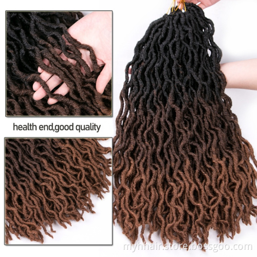 Crochet Braids Dreadlock Hair Extension 20 inch 24 roots/pack,Afro Locs twist Ombre Synthetic Braiding Hair burgundy